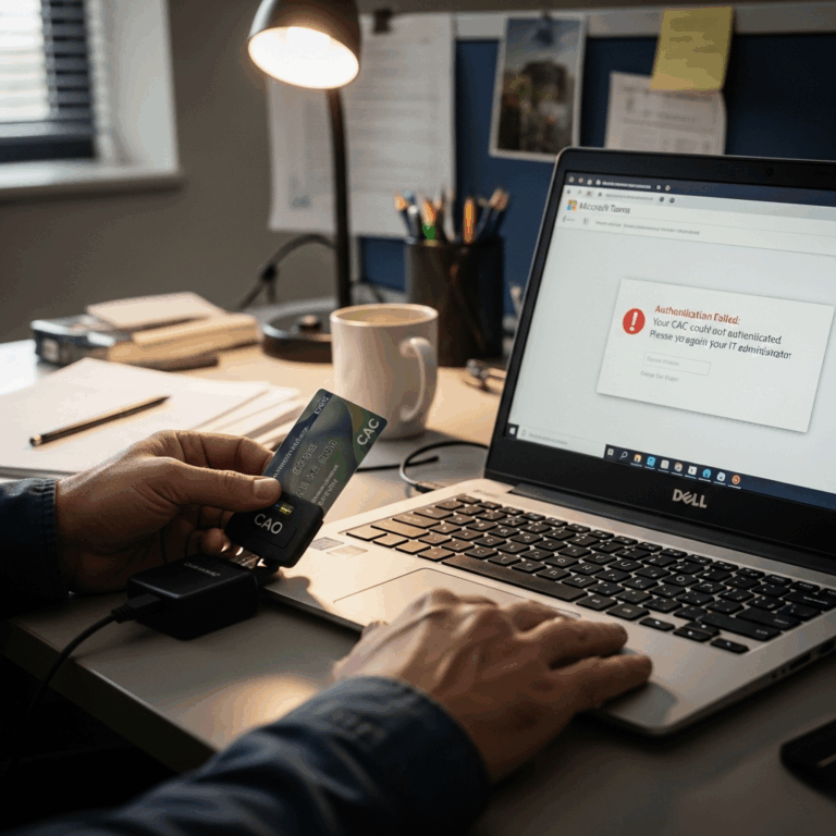 Professional photograph related to: DoD Microsoft Teams Login — Why Your CAC Wont Authenticate. High